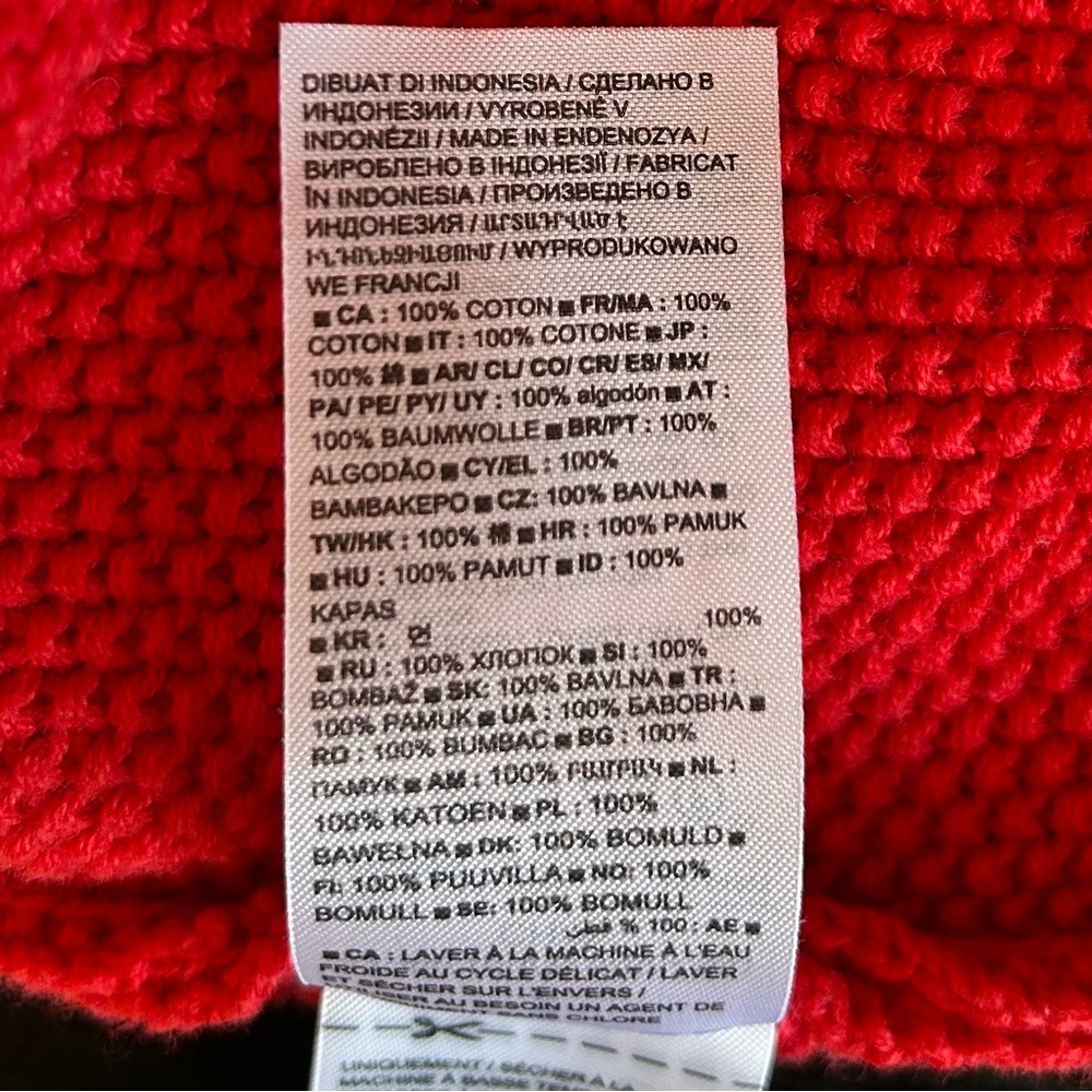 GAP Cable Knit Sweater Crewneck Organic Cotton Red Womens S - Picture 8 of 9